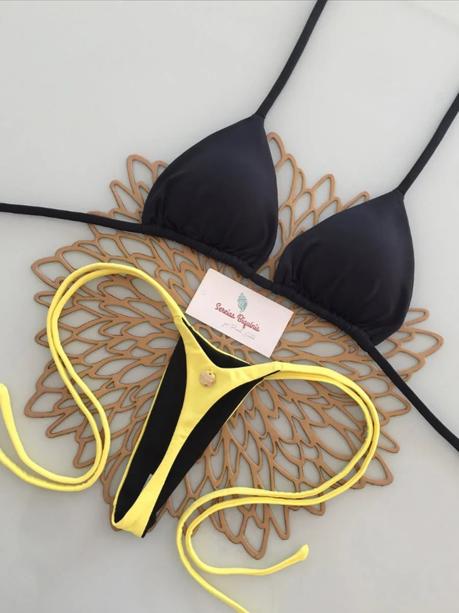 2026 New Sexy Micro Bikini Set Swimsuit Thong Female Bathing Brazilian Women Swimwear Biquini Suit Sexy Up Bikinis Mujer