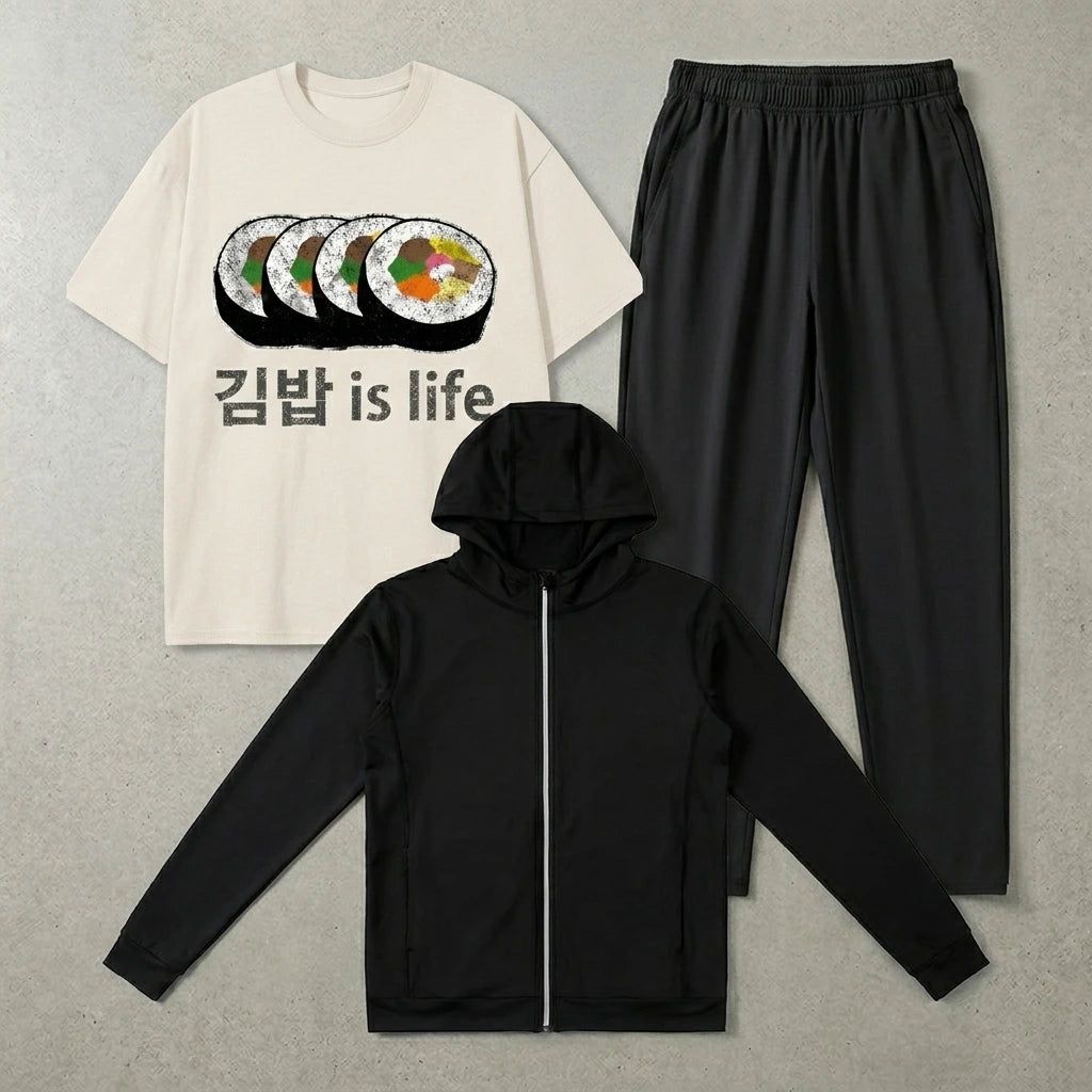 Fitness Full Set Tracksuit for Marathon Training Cycling Jogging, Men Running Suit Set Gym Sportswear Breathable Training Suit 3