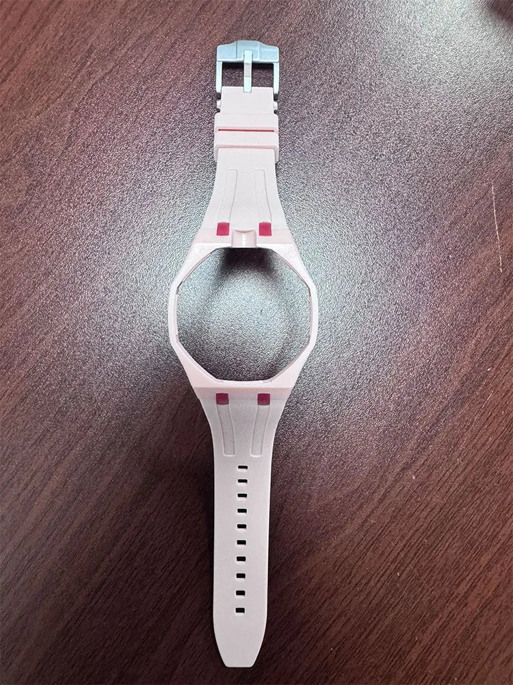 Silicone Strap with PC Case For Swatch X AP Royal Pop Pocket Watch Changer to Wristwatch Integrated Band Accessories