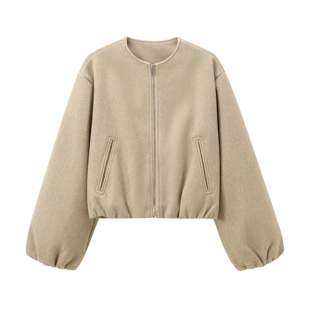MUJER Red Zipper Bomber Jackets for Women Soft Cropped Jackets Woman 2025 Long Sleeve Woman's Sports Jacket New in Outerwears